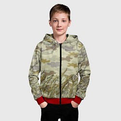 Толстовка на молнии детская Камуфляж охотника, цвет: 3D-красный — фото 2