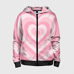 Детская толстовка на молнии Hearts pink