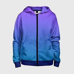 Толстовка на молнии детская Фиолетовый рассвет, цвет: 3D-синий