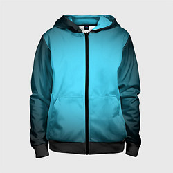 Толстовка на молнии детская Небесный градиент, цвет: 3D-черный
