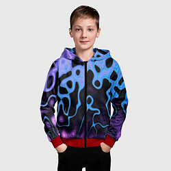 Толстовка на молнии детская Смешение фракций, цвет: 3D-красный — фото 2