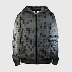 Толстовка на молнии детская Digital pixel black, цвет: 3D-черный