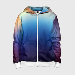Детская толстовка на молнии Blue gradient colors
