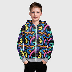 Толстовка на молнии детская Multicolored texture pattern, цвет: 3D-меланж — фото 2