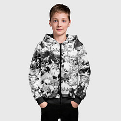 Толстовка на молнии детская Кацуки Бакуго - Моя геройская академия, цвет: 3D-черный — фото 2