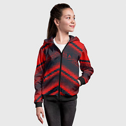 Толстовка на молнии детская Mitsubishi sign, цвет: 3D-черный — фото 2