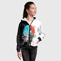 Толстовка на молнии детская Зоро в инверсии - One Piece, цвет: 3D-черный — фото 2