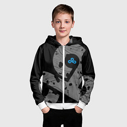Толстовка на молнии детская Форма Cloud 9 black, цвет: 3D-белый — фото 2