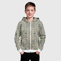 Толстовка на молнии детская Царские узоры, цвет: 3D-белый — фото 2