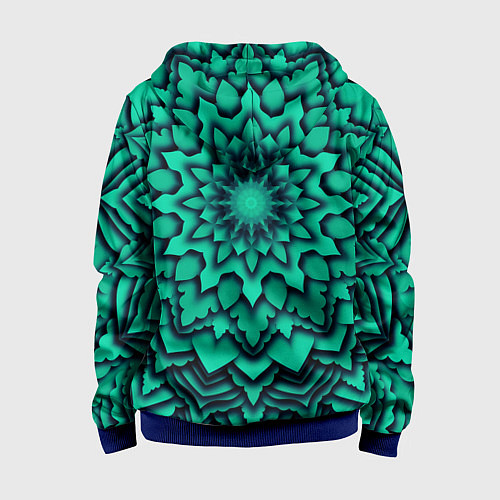 Детская толстовка на молнии Мандала анахата чакра / 3D-Синий – фото 2