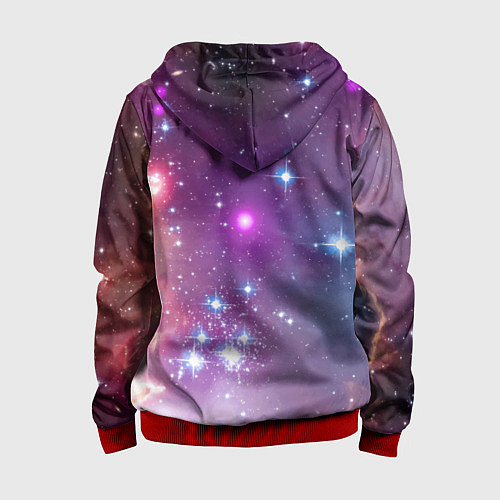 Детская толстовка на молнии Space dragon - neon glow - neural network / 3D-Красный – фото 2