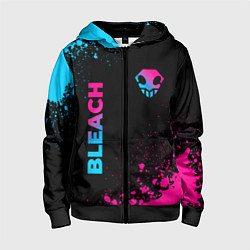 Детская толстовка на молнии Bleach - neon gradient: надпись, символ