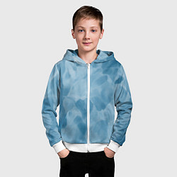 Толстовка на молнии детская Текстура льда, цвет: 3D-белый — фото 2
