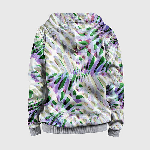 Детская толстовка на молнии Floral abstract / 3D-Меланж – фото 2
