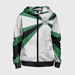 Толстовка на молнии детская Железнодорожные войска, цвет: 3D-черный