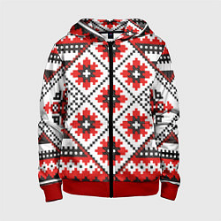 Толстовка на молнии детская Удмурт мода, цвет: 3D-красный