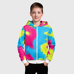 Толстовка на молнии детская Тай-дай из фильма Барби, цвет: 3D-белый — фото 2