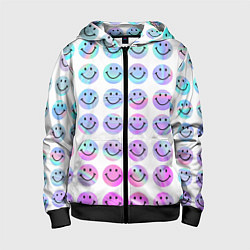 Детская толстовка на молнии Smiley holographic