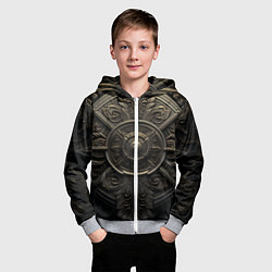 Толстовка на молнии детская Узор в скандинавском стиле, цвет: 3D-меланж — фото 2