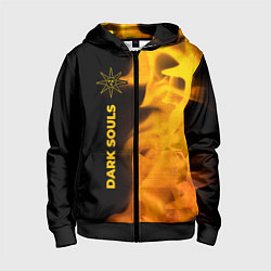 Детская толстовка на молнии Dark Souls - gold gradient по-вертикали