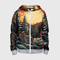 Детская толстовка на молнии Волшебная роспись