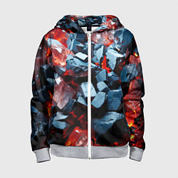 Детская толстовка на молнии Янтарные камни асбтракция