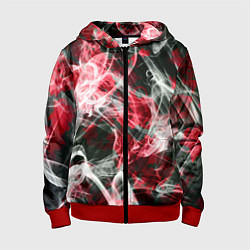 Детская толстовка на молнии Серые узоры дым