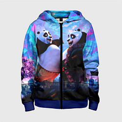 Толстовка на молнии детская Кунг-фу Панда Friend, цвет: 3D-синий