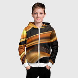 Толстовка на молнии детская Yellow black style, цвет: 3D-белый — фото 2