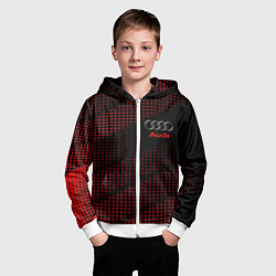 Толстовка на молнии детская Audi sportdot, цвет: 3D-белый — фото 2