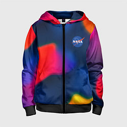 Толстовка на молнии детская Nasa gradient sportcolor, цвет: 3D-черный