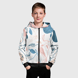 Толстовка на молнии детская Силуэты груш, цвет: 3D-черный — фото 2