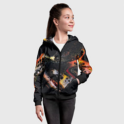 Толстовка на молнии детская Berco, цвет: 3D-черный — фото 2