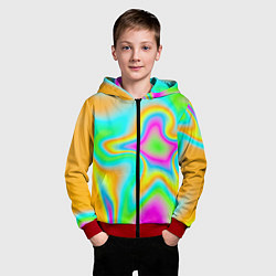 Толстовка на молнии детская Цветная карта теплоты, цвет: 3D-красный — фото 2