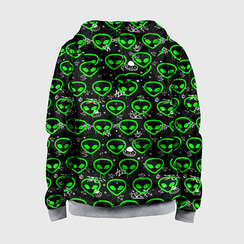 Детская толстовка на молнии Super alien / 3D-Меланж – фото 2