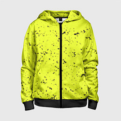 Толстовка на молнии детская Лимонная текстура, цвет: 3D-черный
