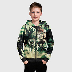 Толстовка на молнии детская Геншин импакт персонажи, цвет: 3D-черный — фото 2