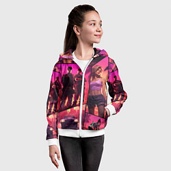 Толстовка на молнии детская GTA V style art, цвет: 3D-белый — фото 2