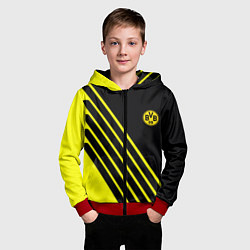 Толстовка на молнии детская Borussia sport line uniform, цвет: 3D-красный — фото 2
