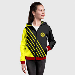 Толстовка на молнии детская Borussia sport line uniform, цвет: 3D-красный — фото 2
