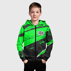 Толстовка на молнии детская PSV sport green, цвет: 3D-черный — фото 2