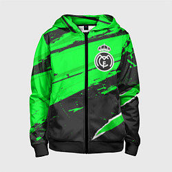 Детская толстовка на молнии Real Madrid sport green