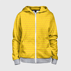 Детская толстовка на молнии Паттерн оранжевые колючки