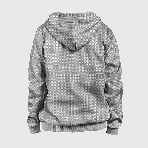 Детская толстовка на молнии Узор в стиле ар-деко / 3D-Меланж – фото 2