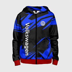 Детская толстовка на молнии Volkswagen - blue stripes