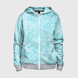 Детская толстовка на молнии Светлый бело-голубой текстура