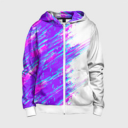 Детская толстовка на молнии Neon glitch