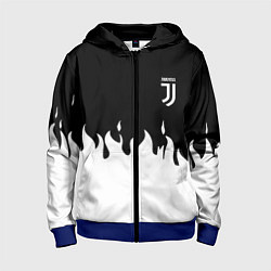 Толстовка на молнии детская Juventus fire, цвет: 3D-синий