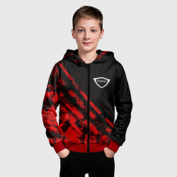 Толстовка на молнии детская Genesis sport grunge, цвет: 3D-красный — фото 2
