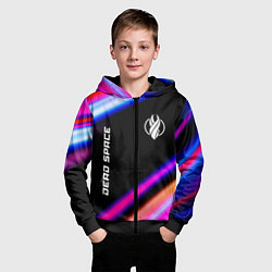 Толстовка на молнии детская Dead Space speed game lights, цвет: 3D-черный — фото 2